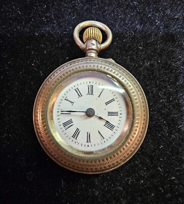Antique Pocket Watch 800 Silver Case Avance Retard etched on back- working - S51