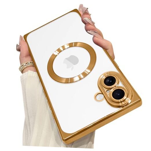 Magnetic Case Made (6.1 Inch) (Compatible with MagSafe) for iPhone 16 Gold