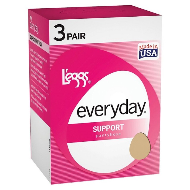 3 Vintage Pairs of L'eggs Everyday Control Top Support Pantyhose in