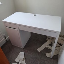 Ikea White Desk With Drawers & Shelving VGC for Home Office Desk Use Batley 