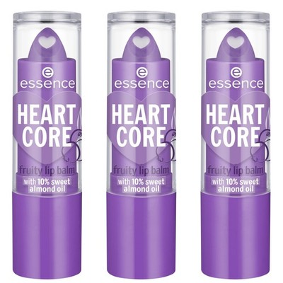 essence HEART CORE fruity lip balm, Nr. 06, 9 g (3er Pack), 06 Amazing Acai