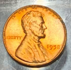 1958 P Lincoln Wheat Cent - BU Red coin from original coin roll