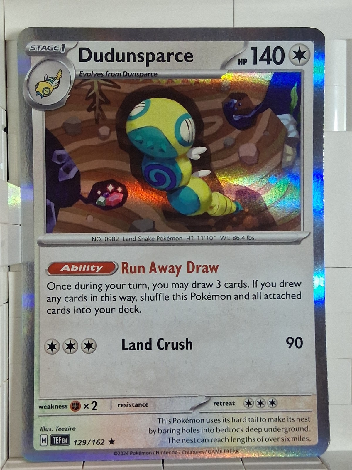 Dudunsparce 129/162 Temporal Forces Rare Holo