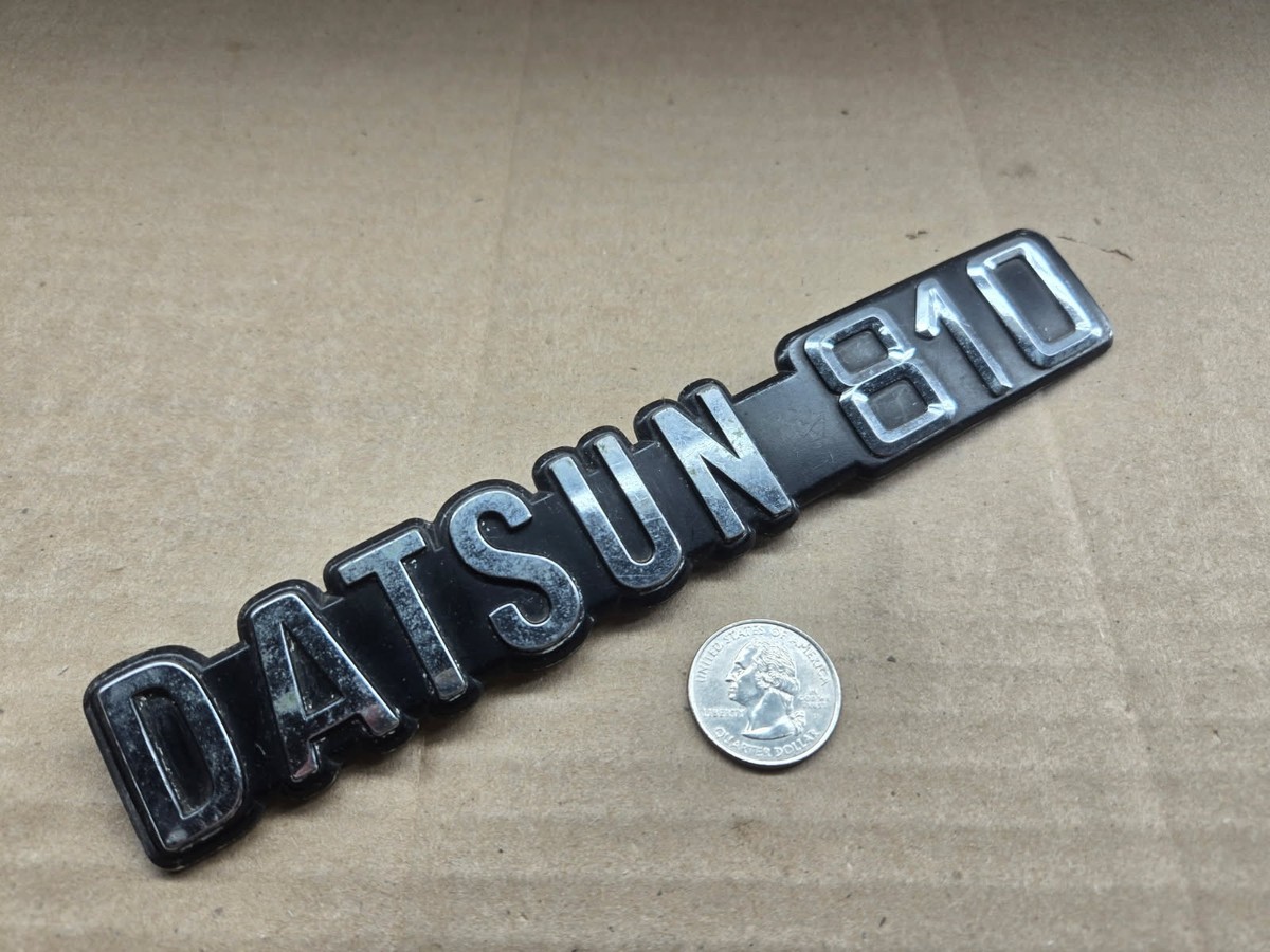 Datsun OEM 810 Vintage Emblem Badge Logo Nameplate Name Insignia