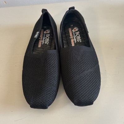 Bobs From Skechers Women's Black Slip On Memory Foam Size W7