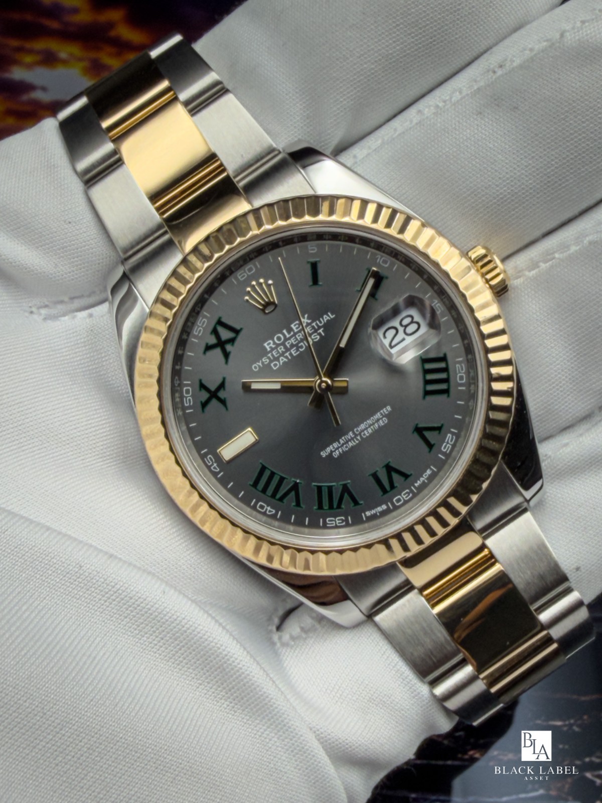 Rolex Datejust 41 Wimbledon 126333 Two-Tone Grey Dial Box Papers 2018 image 6