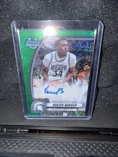 Xavier Booker Auto 2024-25 Bowman Chrome U Green Shimmer Auto Signature UCLA
