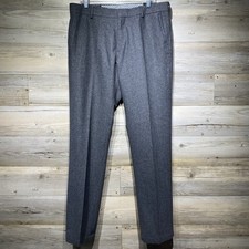 Banana Republic Emerson Wool Blend Pants Mens 36x34 Gray Flat Front Straight Leg