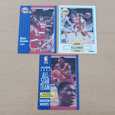 Fleer NBA Hakeem/Akeem Olajuwon 1990-91 73# 77# #214