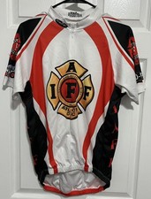 Mt. Borah Professional Fire Fighter I.A.F.F. Cycling Jersey Men's XL USA Made