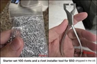 New Gi Joe / Funskool / Estrela  Rivet Pliers And 100 Rivet Starter Set