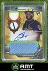 Jackson Chourio RC Jersey Auto 2024 Topps Triple Threads 6/35 Gold Brewers