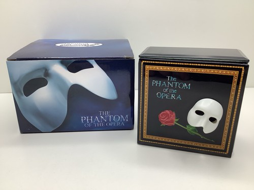 San Francisco Music Box Company Phantom of the Opera Mask & Rose Glass Music Box - Afbeelding 1 van 12