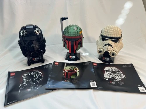 Lego Star Wars helmet set 75276, 75277, & 75274