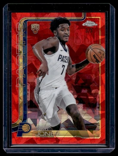 2025-26 Topps Chrome Sapphire Red Kam Jones Rookie /5 Indiana Pacers #289