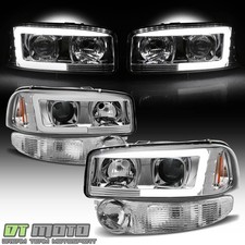 Chrome 2001-2006 Gmc Sierra Yukon Denali Led Tube Headlightsbumper Signal Lamps Chrome 2001-2006 Gmc Sierra Yukon Denali Led Tube Headlightsbumper Signal Lamps