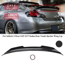 For Infiniti G37 Q40 Sedan 10-15 Psm Style Duckbill Carbon Look Trunk Spoiler
