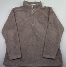 Joules Teddy Fleece Women's Large Beige 1/4 Zip Sherpa Walking Hiking Soft Warm