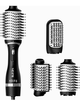 Hair Dryer Brush, Black Blow Dryer Brush, Curly, Dry, Oval Hot Air Brus