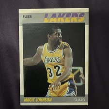 Fleer Magic Johnson #56 Base Set Los Angeles Lakers 1987-88 Basketball Card