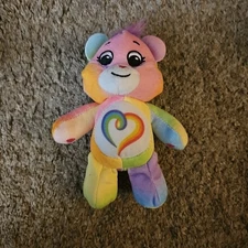 2022 Basic Fun Care Bear Togetherness Bear Rainbow Heart Plush Stuffed