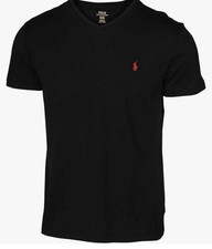 Polo Ralph Lauren Men's Classic Fit V-Neck T-Shirt 100 Cotton Medium NWT Black