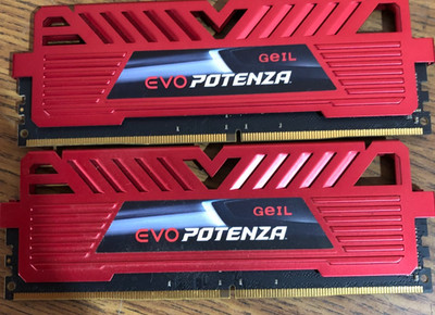 Geil Evo Potenza 8GB PC4-19200 RAM Memory Cards - Lot of 2 - Untested