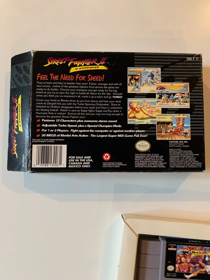 Super Street Fighter II Turbo SNES CIB Good Condition. Fast Shipping - Image 2 of 4