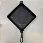 Vintage Griswold No. 768 Utility Cast Iron Square Fry Skillet Pan 9"