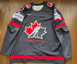 2022 Team Canada Eric O'Dell #22 Game Worn IIHF Nike Hockey Jersey Size 60