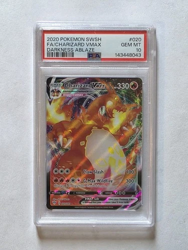 PSA 10 Charizard VMAX 020/189 Swsh03: Darkness Ablaze Holo