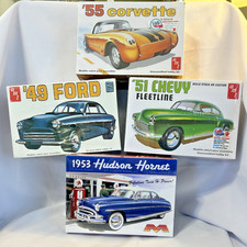 Lot Model Kits Amt 49 Ford 51 Chevy 55 Corvette Moebius 53 Hudson Sealed Lot Model Kits Amt 49 Ford 51 Chevy 55 Corvette Moebius 53 Hudson Sealed