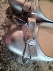 Nordstrom Louise et Cie silver metallic flats w/ metal tipped bows in size 8.5B — photo 5