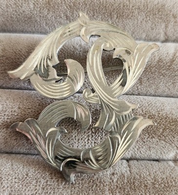 Slimex Sterling Silver 925 Free Form Pin / Brooch 11 Grams TW