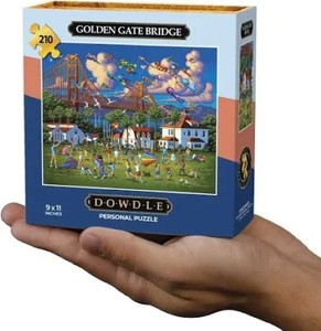 Golden Gate Bridge 210 Piece Mini Personal Jigsaw Puzzle 9 x 11" Dowdle