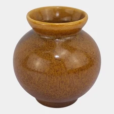 Rookwood 1932 Vintage Pottery Glaze Effect Mottled Brown Vase 6303