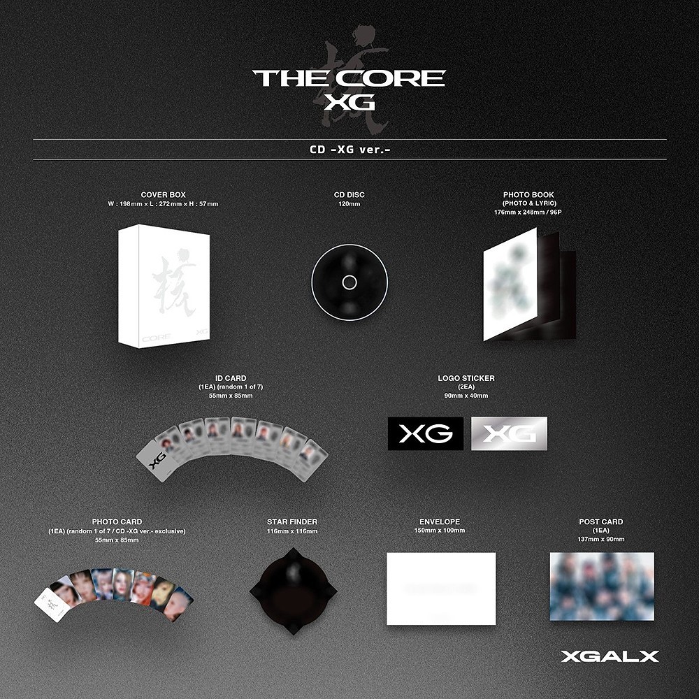 XG THE CORE-核 1st Full Album XG Ver/CD+Photo Book+3Sticker+3Card+