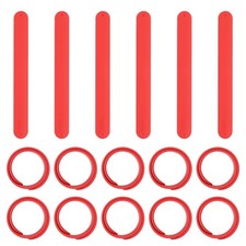 Slap Bracelets, 16 Pcs Silicone Wristband Snap Bracelet for Party Gifts, Red