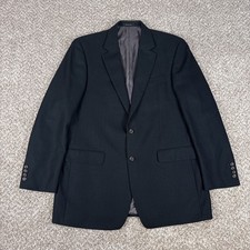 Ralph Lauren Sport Coat Mens 42R Black 2 Button Single Vented Textured Classic