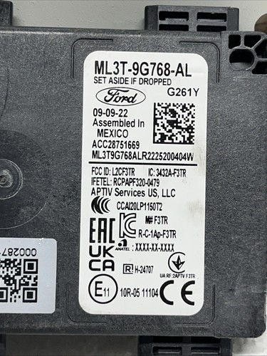 21-23 Ford F150 Radar Cruise Control Distance Sensor OEM ML3T-9G768-AL (2871) - Picture 3 of 5