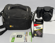 Canon PowerShot SX410 IS 20 MP Digital Camera Black with Battery  Charger Works