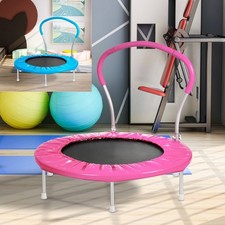 36" Mini Trampoline for Kids Ages 1-6 Indoor Outdoor Trampolines with Handle New