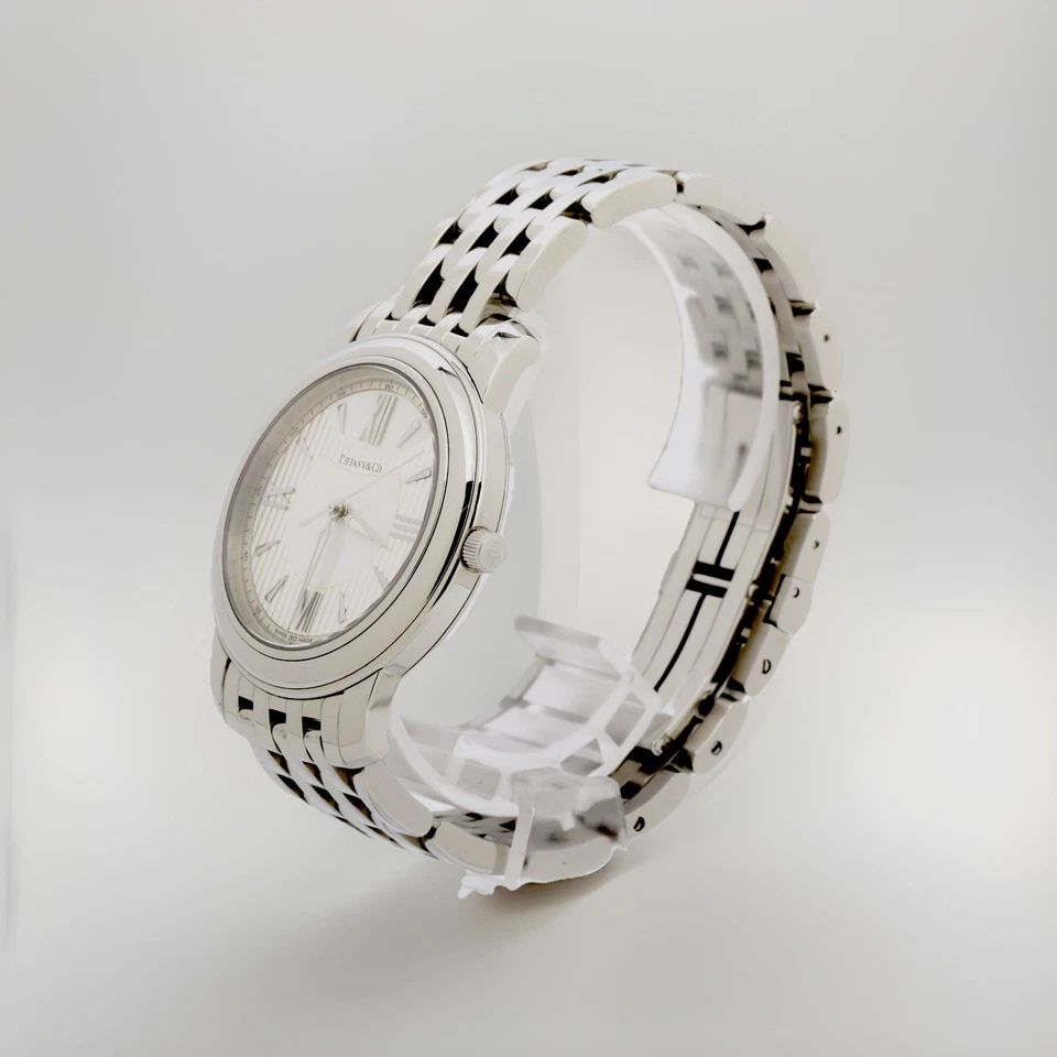 Tiffany & Co Mark Men’s QZ SS Shell Pearl Dial With Box - Image 2 of 4