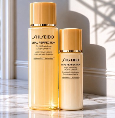 Shiseido Vital Perfection Bright Revitalizing Lotion 75mL & Emulsion 30mL Set