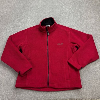 Jack Wolfskin Fleece Damen Medium Rot Nanuk Full Zip Outdoor Pullover Lady