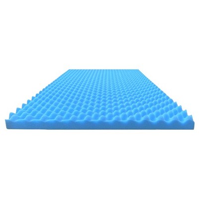 Airflow Foam Mattress Topper, Egg Crate Pad, Hospital Full, Blue