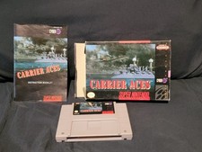 Carrier Aces (Super Nintendo, 1995) SNES w/ Box & Manual - NEXT DAY FREE SHIP