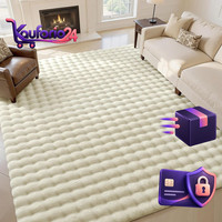 3D Bubble Teppich Waschbar Creme 60X100 Cm FüR Wohnzimmer Bodenbelag