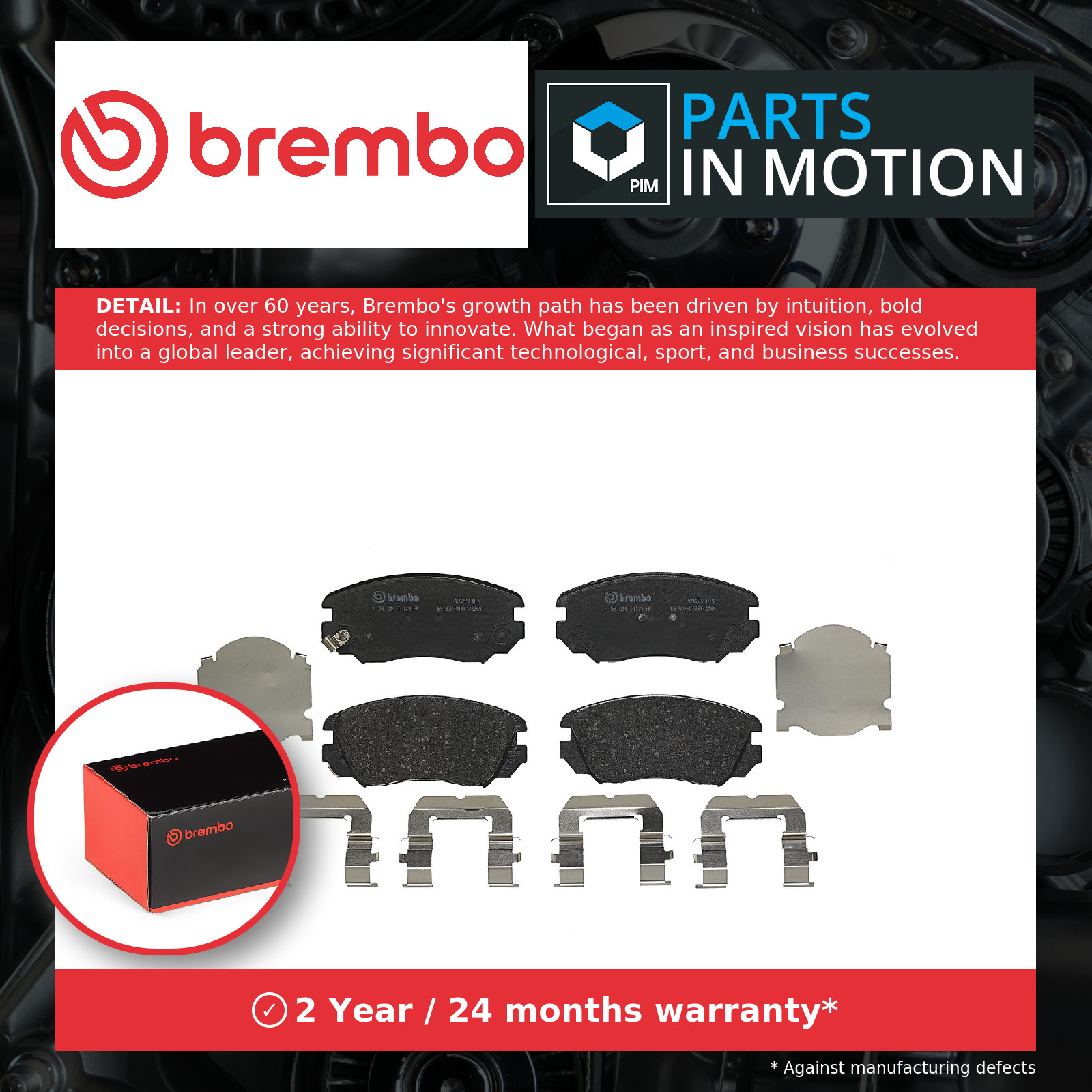 Brake Pads Set fits CHEVROLET MALIBU V300 2.4 Front 2012 on Brembo 13237750 New - Image 3