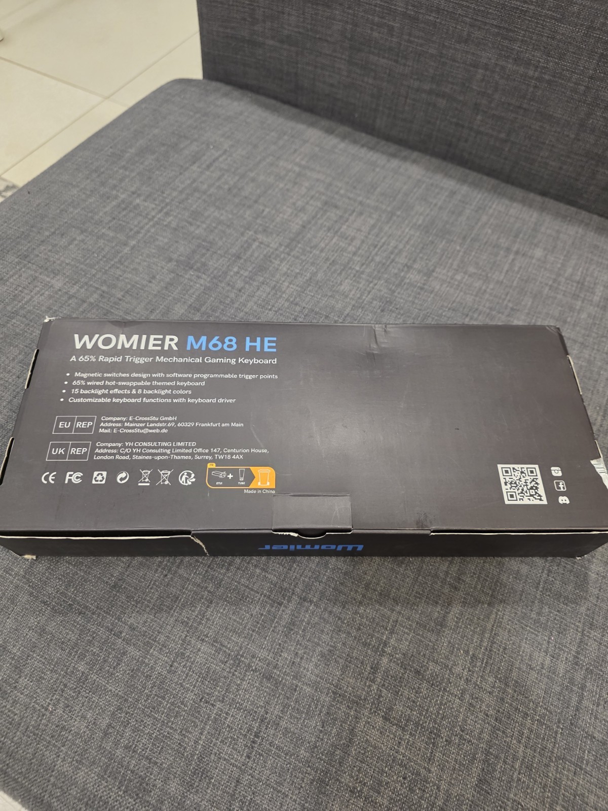 WOMIER M68 HE V2 65% THEMED HALL EFFECT WIRED GAMING KEYBOARD, BLACK/TOPOGRAPHIC